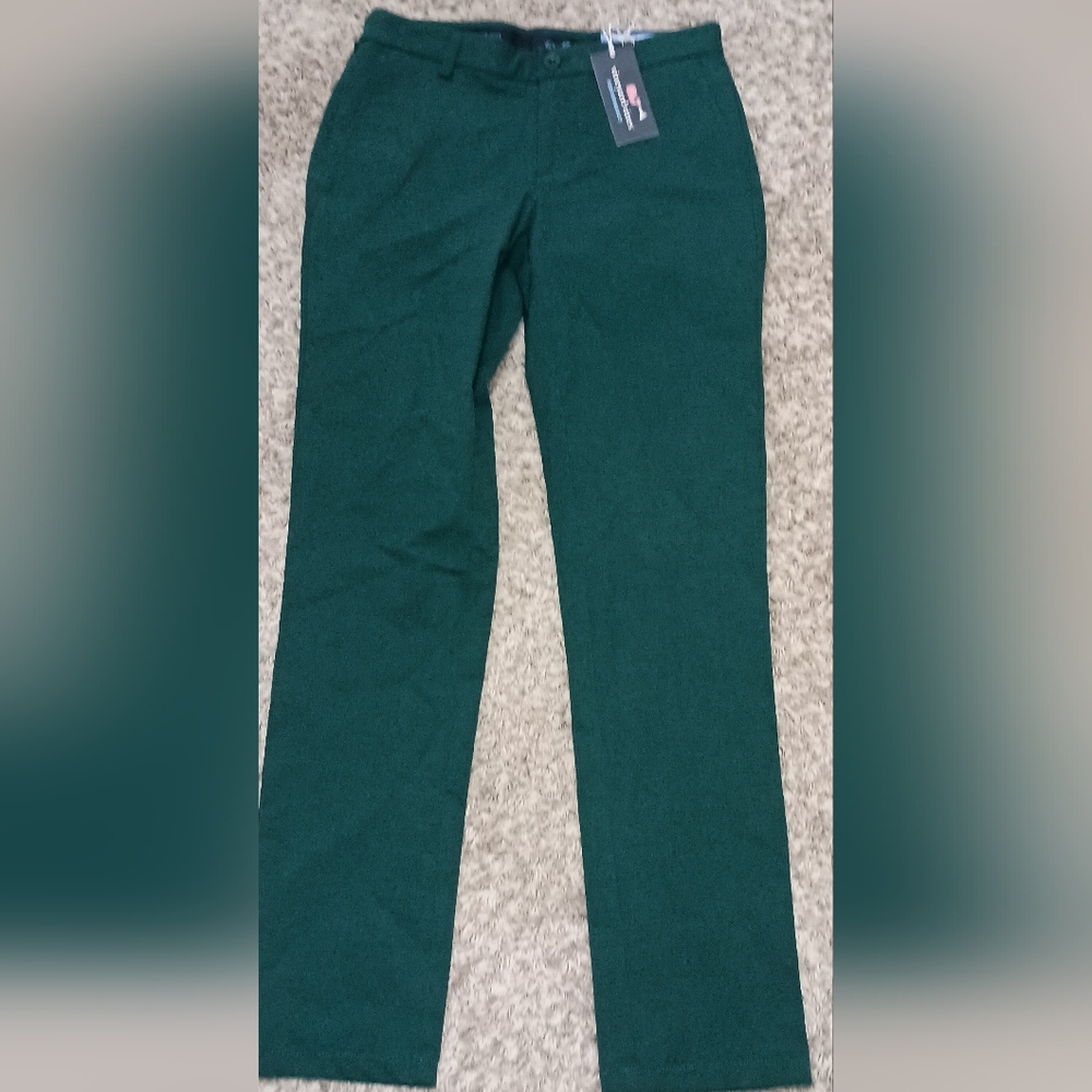 Men's Vineyard Vines On The Go Pant Sz 28x32 Color Charleston Green Preppy...